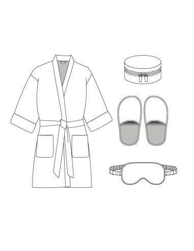 Patron de kimono et ensemble de bain Alexandrie - Ikatee