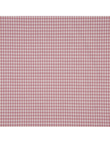 Tissu Vichy petits carreaux - Vieux rose