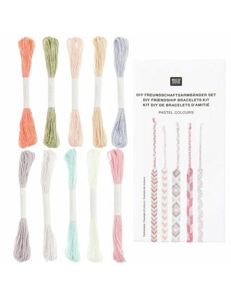 Kit bracelet brésilien - Pastel colours