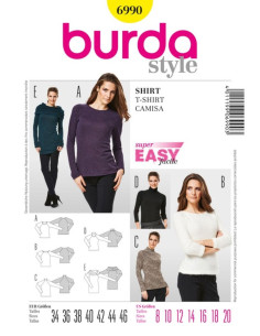 Patron de t-shirt - Burda 6990