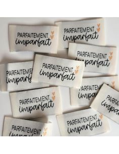 Lot de 5 étiquettes tissées à coudre Parfaitement imparfait