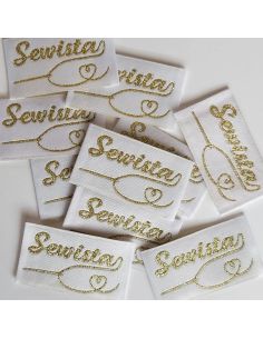Lot de 5 étiquettes tissées à coudre Sewista