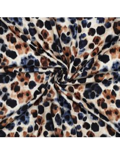 Tissu viscose effet satiné - Sauvage chic écru
