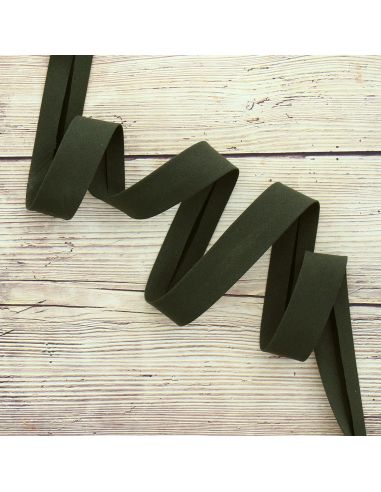 Biais coton bio - Vert militaire