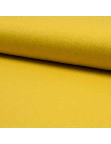 Tissu jersey viscose - Jaune Ocre