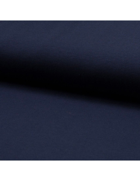 Tissu piqué de coton pour polos - Bleu marine