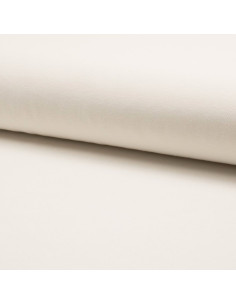 Tissu piqué de coton pour polos - Écru