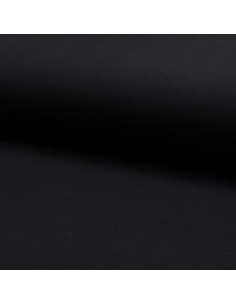 Tissu piqué de coton pour polos - Noir