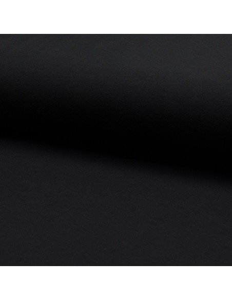 Tissu piqué de coton pour polos - Noir