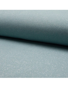 Tissu sweat pailleté - Vert menthe