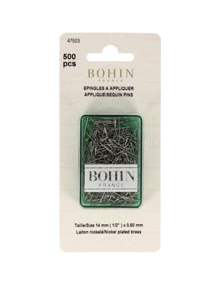Boite de 500 épingles pour appliqués Bohin