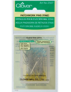 Boite de 100 épingles ultra-fines pour patchwork Clover