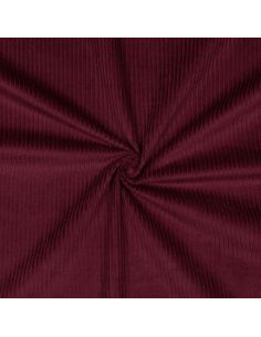 Tissu velours côtelé coton - Lie de vin