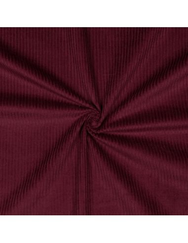 Tissu velours côtelé coton - Lie de vin