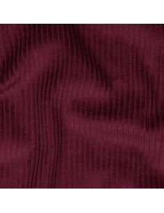 Tissu velours côtelé coton - Lie de vin 2