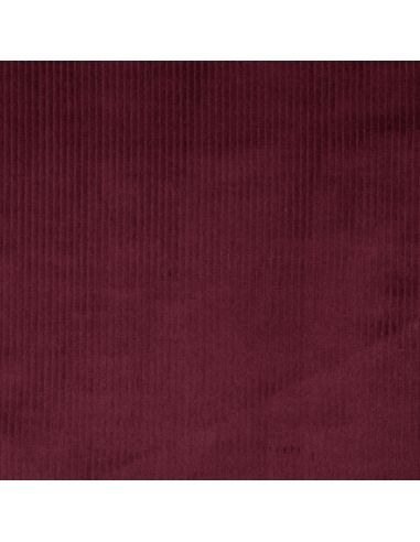 Tissu velours côtelé coton - Lie de vin