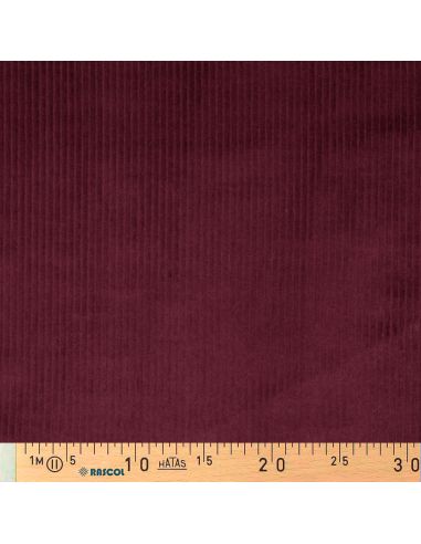 Tissu velours côtelé coton - Lie de vin