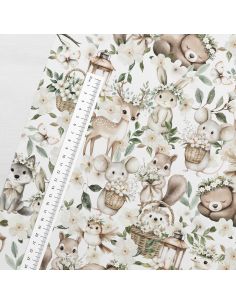 Tissu coton premium - Couronnes sauvages 2