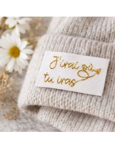 Lot de 5 étiquettes tissées à coudre J'irai où tu iras 2