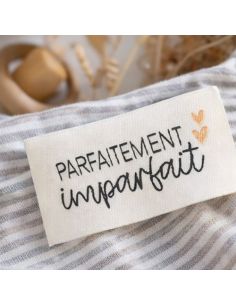 Lot de 5 étiquettes tissées à coudre Parfaitement imparfait 2