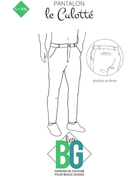 Patron de pantalon chino pour homme Le Culotté - Les BG