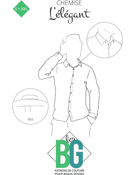 Patron de chemise pour homme L´Élégant - Les BG