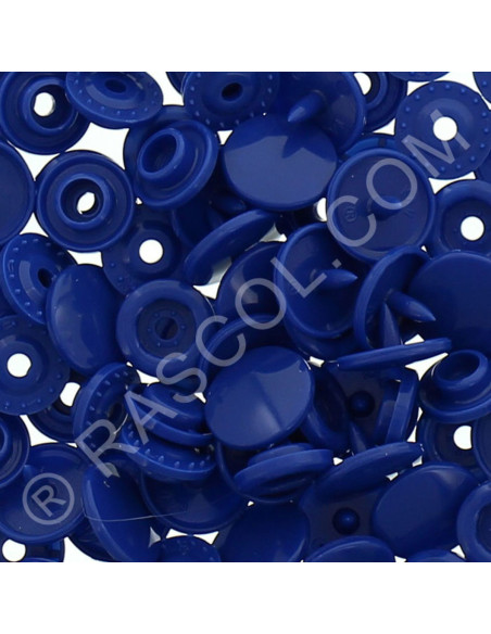 Sachet de 25 pressions résine KAM ronds - Bleu marine