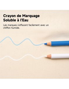 Set de 2 crayons craies effaçables à l'eau - Blanc et bleu 2