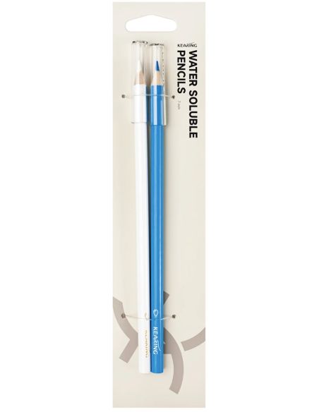 Set de 2 crayons craies effaçables à l'eau - Blanc et bleu