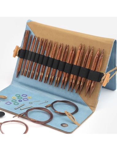 Trousse aiguilles à tricoter circulaires KnitPro Deluxe Ginger