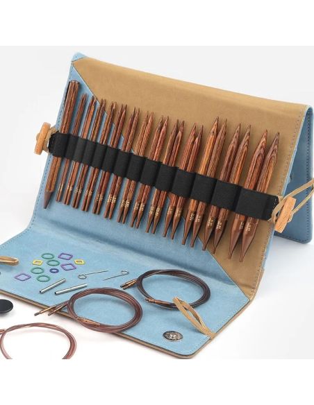 Trousse aiguilles à tricoter circulaires KnitPro Deluxe Ginger