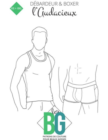 Patron de boxer et débardeur pour homme L´Audacieux - Les BG