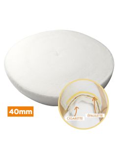 Cigarette en bande pour tête de manche 40 mm - Blanc