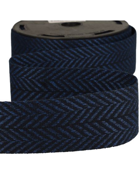 Galon chevrons - Noir et bleu