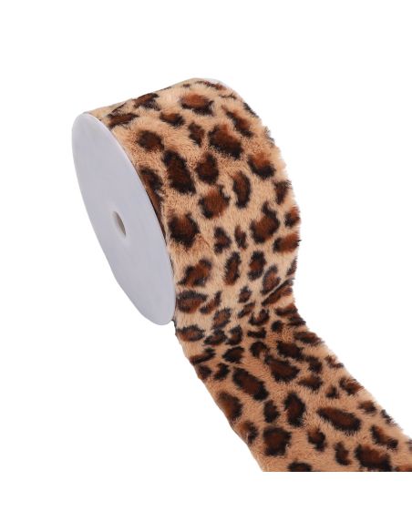 Fourrure synthétique animal - Beige foncé