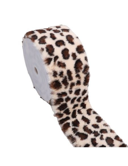 Fourrure synthétique animal - Beige clair