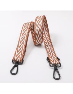 Sangle de sac chevrons avec mousquetons - Alezan