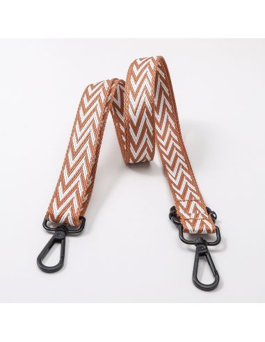 Sangle de sac chevrons avec mousquetons - Alezan