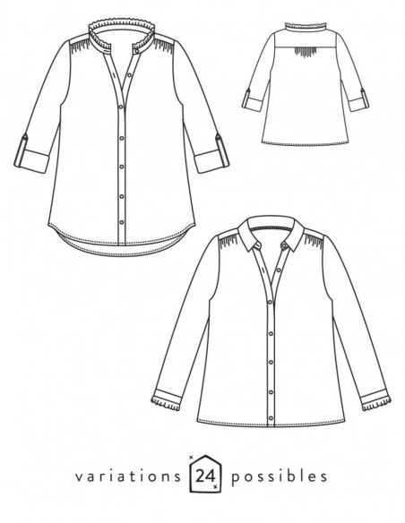 Patron de chemise ou robe Azur - Atelier Scämmit