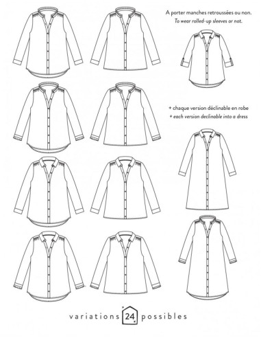 Patron de chemise ou robe Azur - Atelier Scämmit