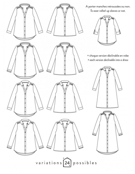 Patron de chemise ou robe Azur - Atelier Scämmit