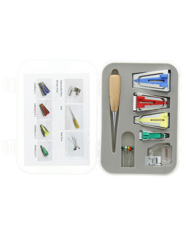 Coffret appareils à biais deluxe 6 en 1 avec poinçon et pied