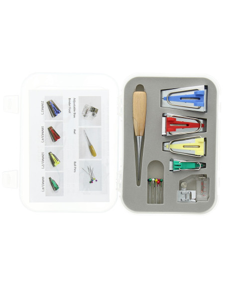 Coffret appareils à biais deluxe 6 en 1 avec poinçon et pied