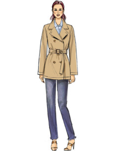 Patron de manteau et ceinture - Vogue 9367