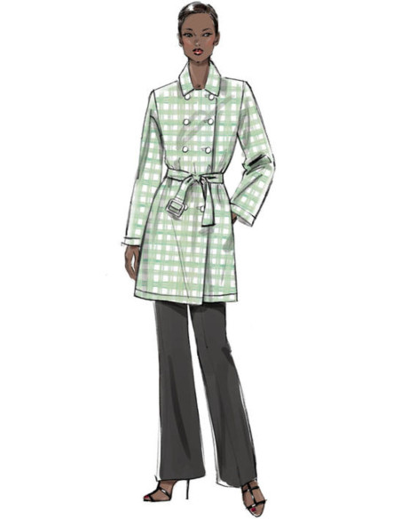 Patron de manteau et ceinture - Vogue 9367