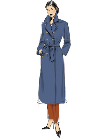 Patron de manteau et ceinture - Vogue 9367