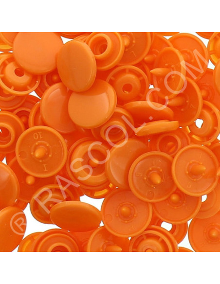 Sachet de 25 pressions résine KAM ronds - Orange