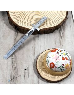 Réglet flexible en métal avec clip coulissant