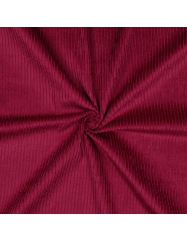 Tissu velours côtelé coton - Framboise