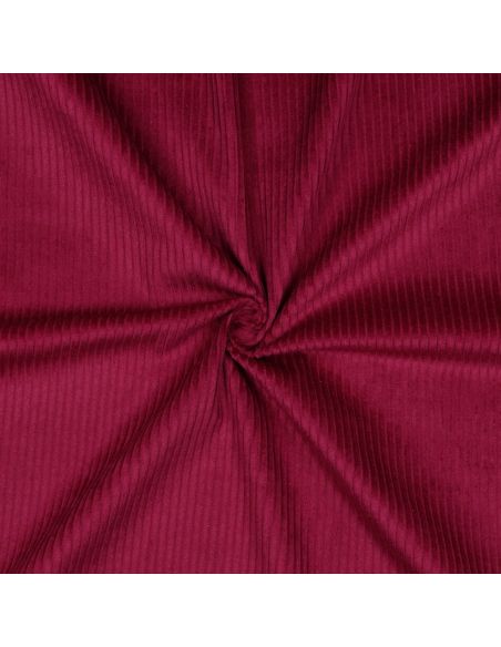 Tissu velours côtelé coton - Framboise